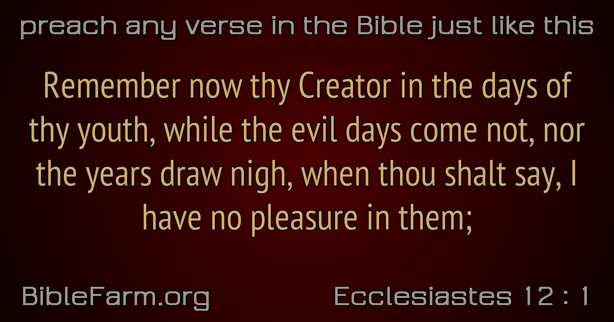 Ecclesiastes-12-1