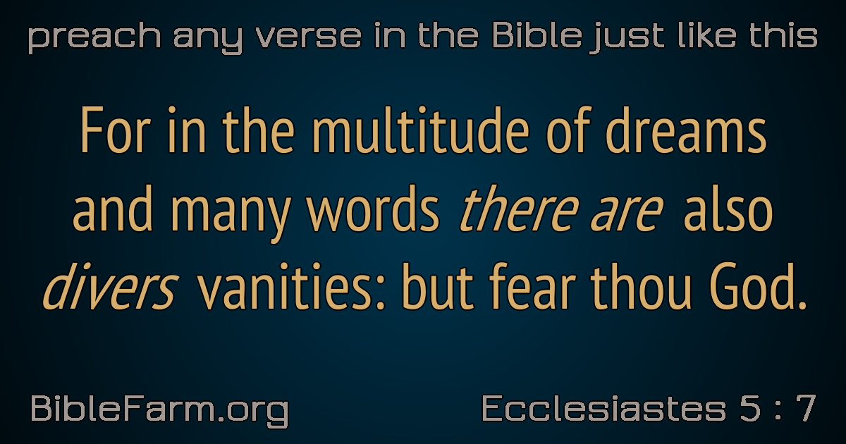 Ecclesiastes-5-7